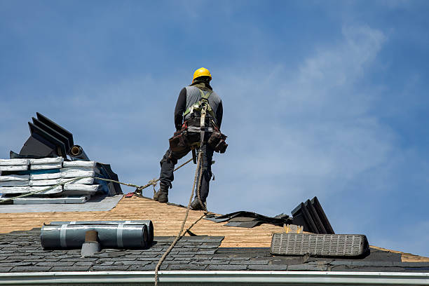 Professional Gutter Installation technician working in Drewryville, VA